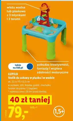 Lidl Stolik do zabawy w piasku i w wodzie oferta