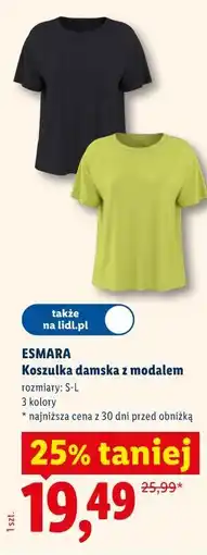 Lidl Koszulka damska z modalem oferta