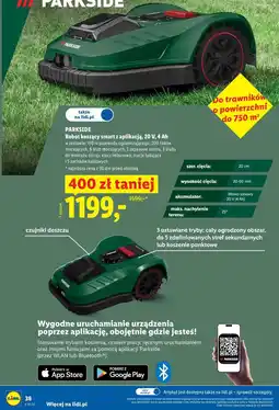 Lidl PARKSIDE Robot koszący smart z aplikacją, 20 V, 4 Ah oferta