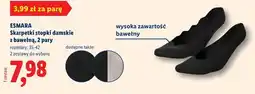 Lidl Esmara Skarpetki stopki damskie z bawełną, 2 pary oferta