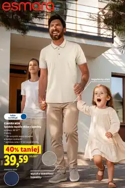 Lidl Spodnie męskie chino z bawełną oferta