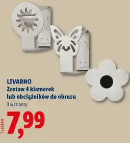 Lidl Zestaw 4 klamerek lub obciążników do obrusu oferta