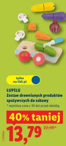 Lidl LUPILU Zestaw drewnianych produktów spożywczych do zabawy oferta