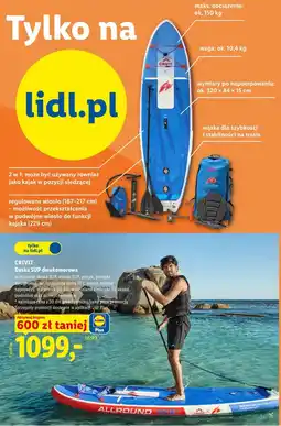 Lidl Deska SUP dwukomorowa oferta