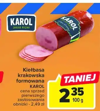 Carrefour Kiełbasa krakowska formowana 1 KG oferta