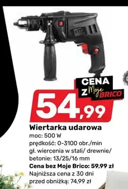 Bricomarche Wiertarka udarowa 500W 0-3100obr/min 13/25/16mm oferta