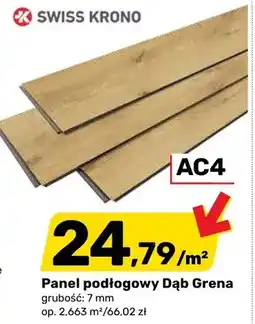 Bricomarche Panel podłogowy Dąb Grena Swiss Krono AC4 oferta