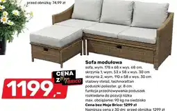 Bricomarche Sofa modułowa rattanowa 178x68x68cm oferta
