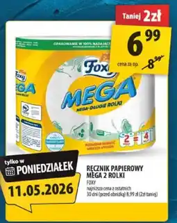 Arhelan Ręcznik papierowy Foxy Mega 2 rolki oferta