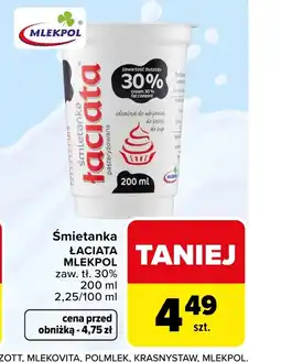 Carrefour Śmietanka Mlekpol oferta