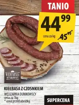 Arhelan Kiełbasa z czosnkiem Wędzarnia Dunikowscy oferta