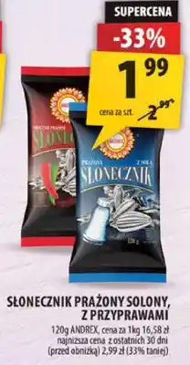Arhelan Słonecznik prażony solony z przyprawami Andrex oferta