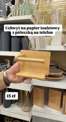 Pepco Uchwyt na papier toaletowy z półeczką na telefon oferta