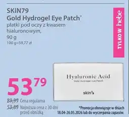 Hebe Płatki pod oczy z kwasem hialuronowym Skin79 Gold Hydrogel Eye Patch oferta