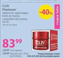 Hebe Odżywczo-ujędrniający krem do twarzy z jagodami żeń-szenia Cliv Premium oferta