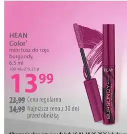 Hebe Mini tusz do rzęs Hean Color burgundy oferta