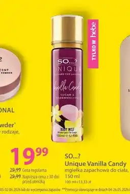 Hebe Mgiełka zapachowa do ciała So...? Unique Vanilla Candy oferta