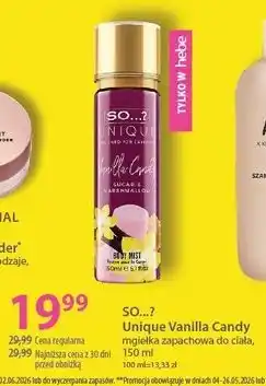 Hebe SO...? Unique Vanilla Candy mgiełka zapachowa do ciała oferta