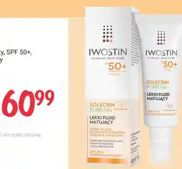 Rossmann Fluid do twarzy Iwostin Solecrin Purritin SPF 50+ lekki matujący oferta