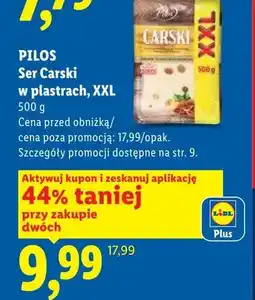 Lidl Ser Carski w plastrach XXL Pilos oferta