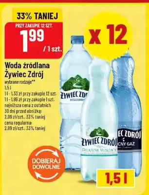 Woda źródlana Żywiec Zdrój delikatnie musująca