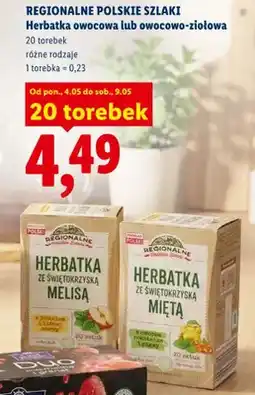 Lidl Herbatka owocowa ze świętokrzyską melisą Regionalne Polskie Szlaki oferta