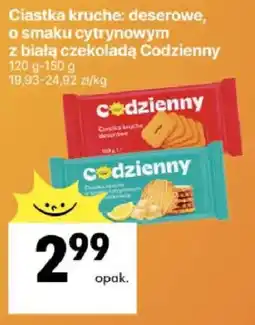 Delikatesy Centrum Ciastka kruche o smaku cytrynowym z białą czekoladą Codzienny oferta
