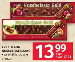 Selgros Czekolada Nussbeisser Gold 220g wszystkie rodzaje 250628 oferta