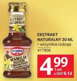 Selgros Ekstrakt naturalny wanilia Dr. Oetker oferta