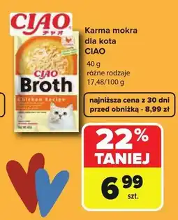 Carrefour Karma mokra dla kota Ciao Broth oferta