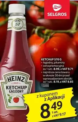 Selgros Ketchup Heinz Łagodny oferta