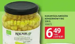 Selgros Kukurydza/groszek konserwowy Bio Rolnik 309073 oferta