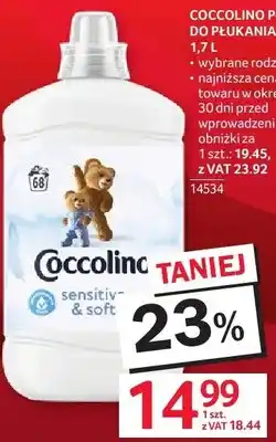 Selgros Płyn do płukania Coccolino Sensitiv & Soft oferta