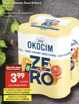 Delikatesy Centrum Piwo Okocim Zero Kalorii pomarańcza-grejpfrut 4-pak oferta