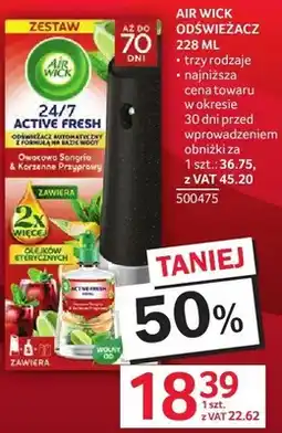 Selgros Odświeżacz Air Wick 24/7 Active Fresh zestaw oferta