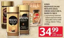 Selgros Kawa rozpuszczalna Nescafe Gold, Crema Gold, Barista oferta