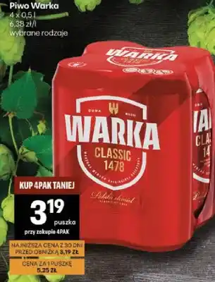 Piwo Warka Classic 4-pak