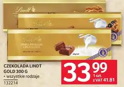 Selgros Czekolada Lindt Gold 300g wszystkie rodzaje 132214 oferta