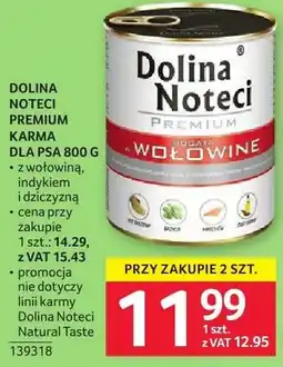 Selgros Karma dla psa Dolina Noteci Premium z wołowiną, indykiem i dziczyzną oferta
