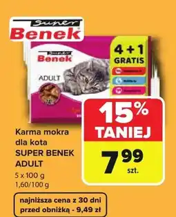Carrefour Karma mokra dla kota Super Benek Adult oferta