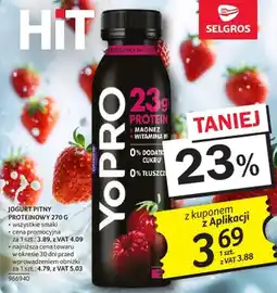 Selgros Jogurt pitny proteinowy YoPRO truskawka-malina oferta