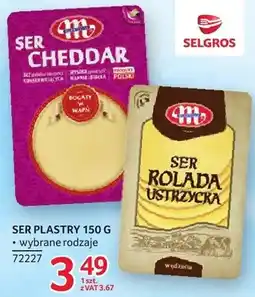 Selgros Ser Cheddar w plastrach Mlekovita oferta