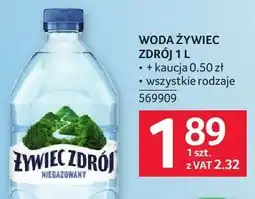 Selgros Woda Żywiec Zdrój 1l wszystkie rodzaje 569909 oferta