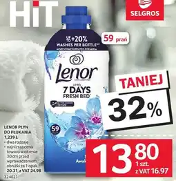 Selgros Płyn do płukania Lenor 7 Days Fresh Bed oferta