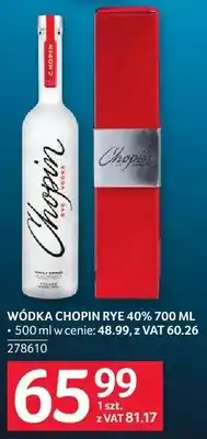 Selgros Wódka Chopin Rye 40% 278610 oferta