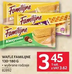 Selgros Wafle Familijne 130-180g wybrane rodzaje 82892 oferta