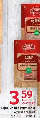 Selgros Pekpol Wędlina plastry oferta