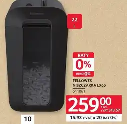 Selgros Niszczarka Fellowes LX65 oferta