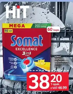 Selgros Kapsułki do zmywarki Somat Excellence 3in1 Mega oferta