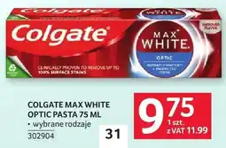 Selgros Pasta do zębów Colgate Max White Optic oferta